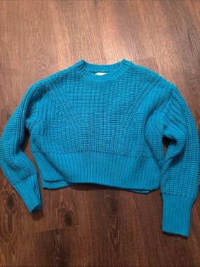 Jessica Simpson Teal Crewneck Chunky Knit Sweater